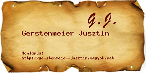 Gerstenmeier Jusztin névjegykártya